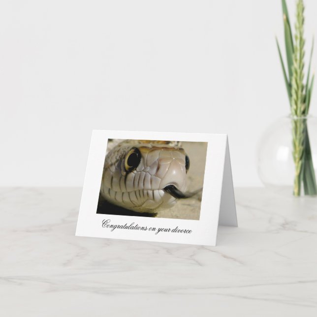 Carte Félicitations pour votre divorce ... (Devant)