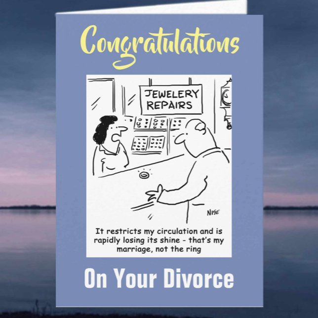 Carte Félicitations pour votre divorce. Funny Divorcee (Créateur téléchargé)