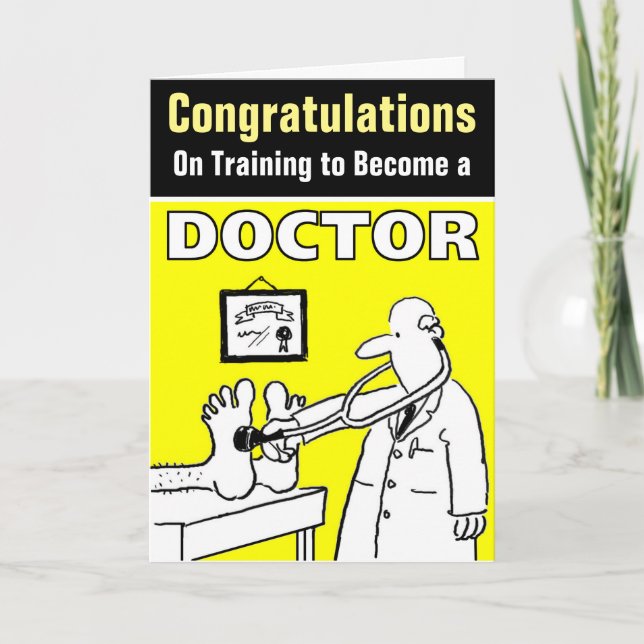 Carte Félicitations pour votre formation de médecin (Devant)