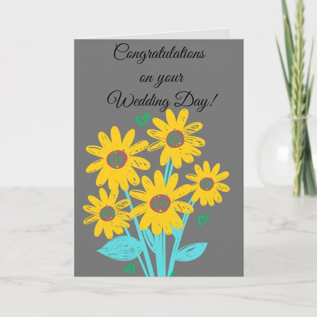 Carte Félicitations pour votre jour de mariage (Devant)