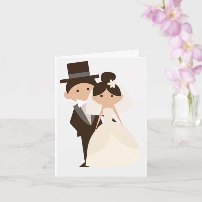 CARTE FÉLICITATIONS POUR VOTRE JOUR DE MARIAGE (Orchidée)