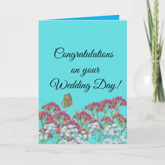 Carte Félicitations pour votre jour de mariage (Devant)