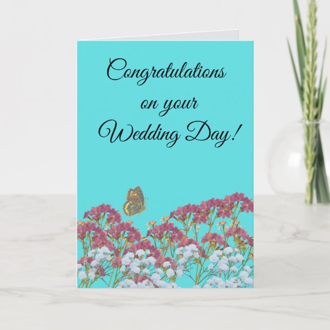 Carte Félicitations pour votre jour de mariage (Devant)