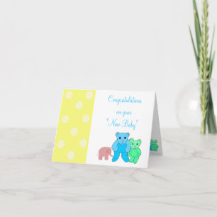 Carte Félicitations pour votre nouveau bébé