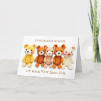 Félicitations pour votre nouveau bébé garçon