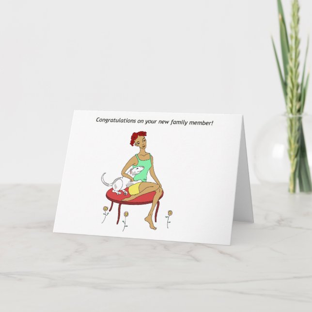 Carte Félicitations pour votre nouveau chien (Devant)