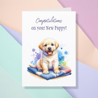 Félicitations pour votre nouveau chiot !