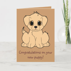 Carte Félicitations pour votre nouveau chiot