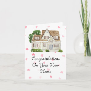 Carte Félicitations pour votre nouvelle maison, joyeux j