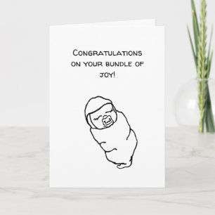 Carte Félicitations pour votre paquet de Joy Baby Card