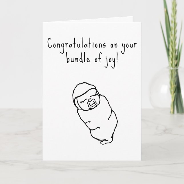 Carte Félicitations pour votre paquet de Joy Baby Card (Devant)