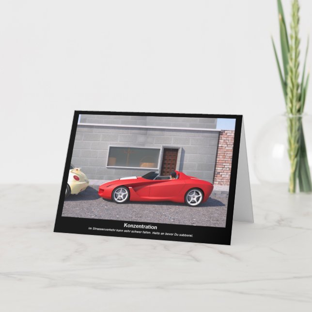 Carte Félicitations pour votre permis de conduire (allem (Devant)