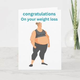 Carte Félicitations pour votre perte de poids madame