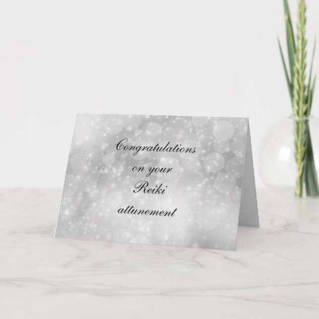 Carte Félicitations pour votre reconnaissance Reiki (Devant)