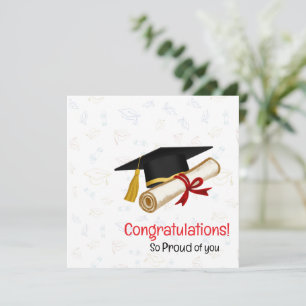 Carte Félicitations pour votre remise de diplôme, nous s