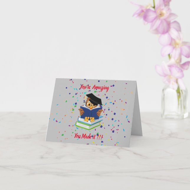 Carte félicitations pour votre remise de diplômes (Orchidée)