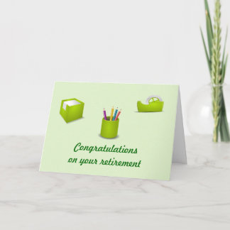 Carte Félicitations pour votre retraite Bureau de retrai