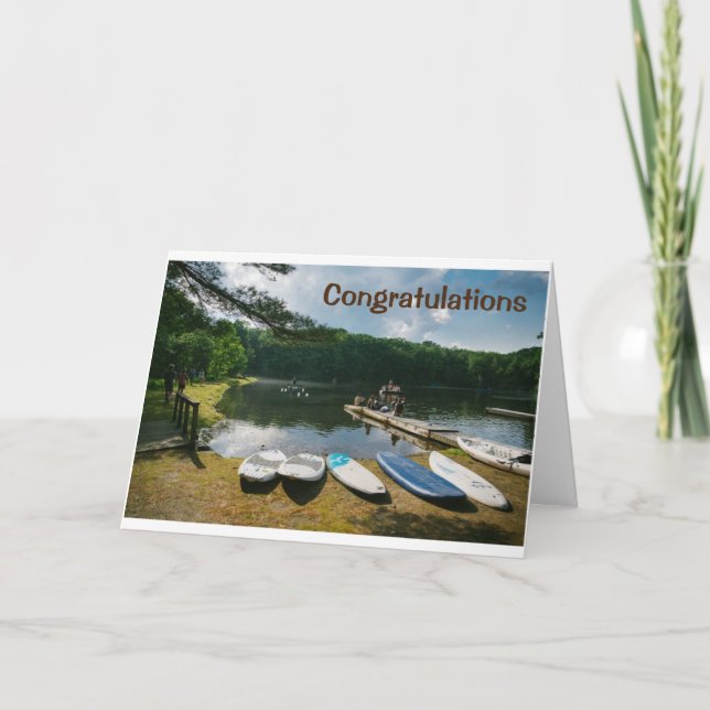 CARTE FÉLICITATIONS POUR VOUS NOUVEAU **LAKE HOUSE** (Devant)