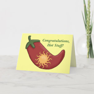 Carte Félicitations Red Chili Pepper Card - Western