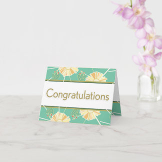 Carte Félicitations - Retro Art Déco Jardin Parfumé
