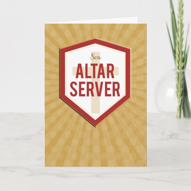 Carte Félicitations Starburst Serveur de l'Autel Fils (Devant)
