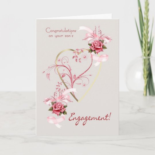 Carte Felicitations Sur Les Roses Du Fiancailles De Zazzle Fr