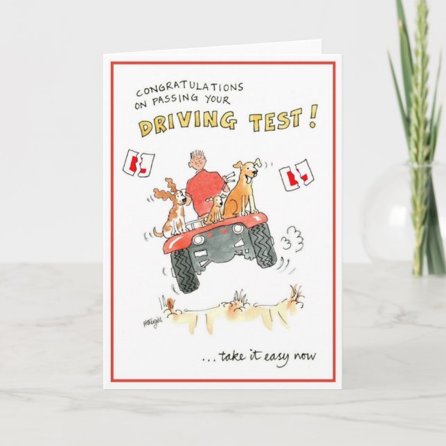Carte Félicitations sur passer votre examen de conduite (Devant)