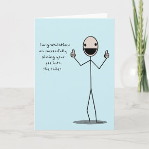 Carte Félicitations sur viser avec succès votre pipi