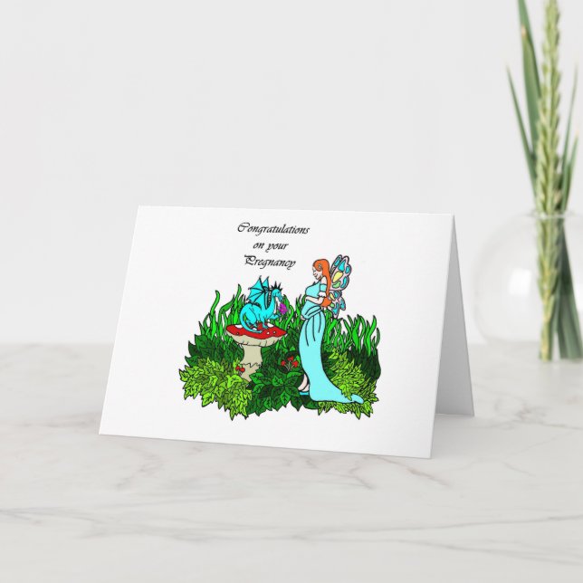 Carte Félicitations sur votre féerie enceinte de (Devant)