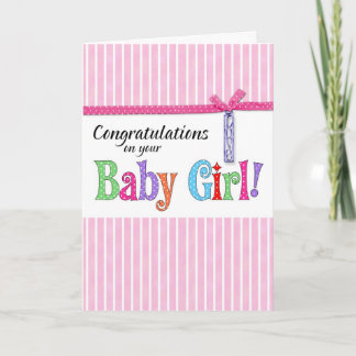 Carte félicitations sur votre nouveau bébé
