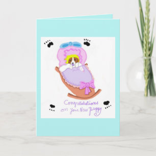 Carte Félicitations sur votre nouveau chiot