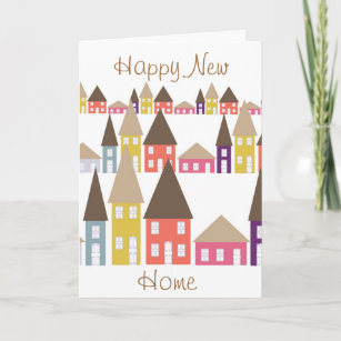 Cartes De Vœux Felicitations Nouvelle Maison Zazzle Fr