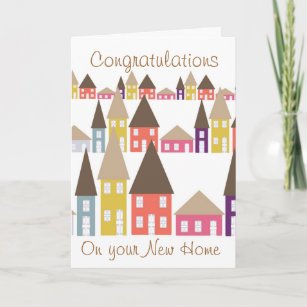 Cartes De Vœux Felicitations Nouvelle Maison Zazzle Fr