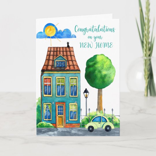 Carte Felicitations Sur Votre Nouvelle Maison Zazzle Fr