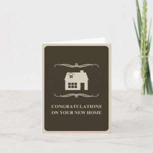 Carte félicitations sur votre nouvelle maison : maison