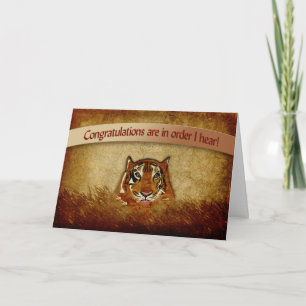 Carte Félicitations - Tiger in the Bush