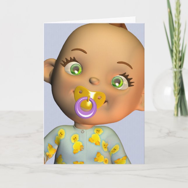 Carte Félicitations un beau bébé (Devant)