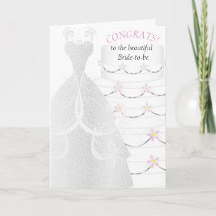 Carte Félicitations , Une Belle Future Mariée