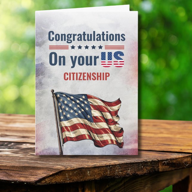 Carte Félicitations US Citoyenneté New America Citizen (Créateur téléchargé)