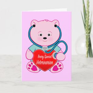 Carte Félicitations Vétérinaire de la retraite avec coeu
