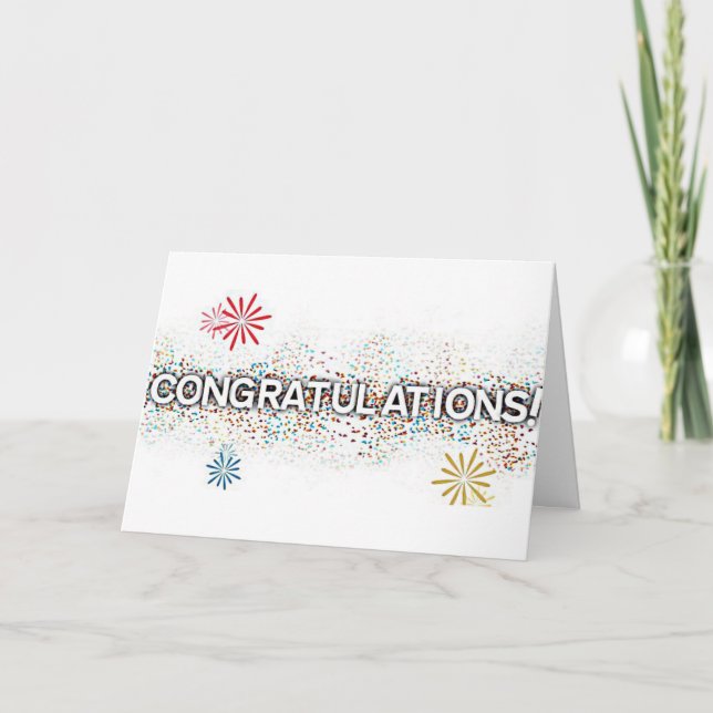 CARTE **FÉLICITATIONS** VOUS MÉRITEZ LE MEILLEUR (Devant)