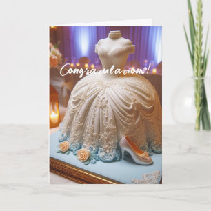 Carte Félicitations White Floral Fête des mariées Card