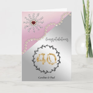 Carte Féliciter des amis pour leur 40e anniversaire de m