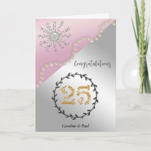 Carte Félicitez vos amis pour leur 25e anniversaire de m