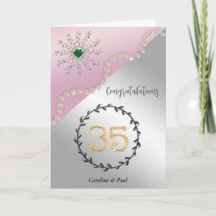 Carte Félicitez vos amis pour leur 35e anniversaire de m