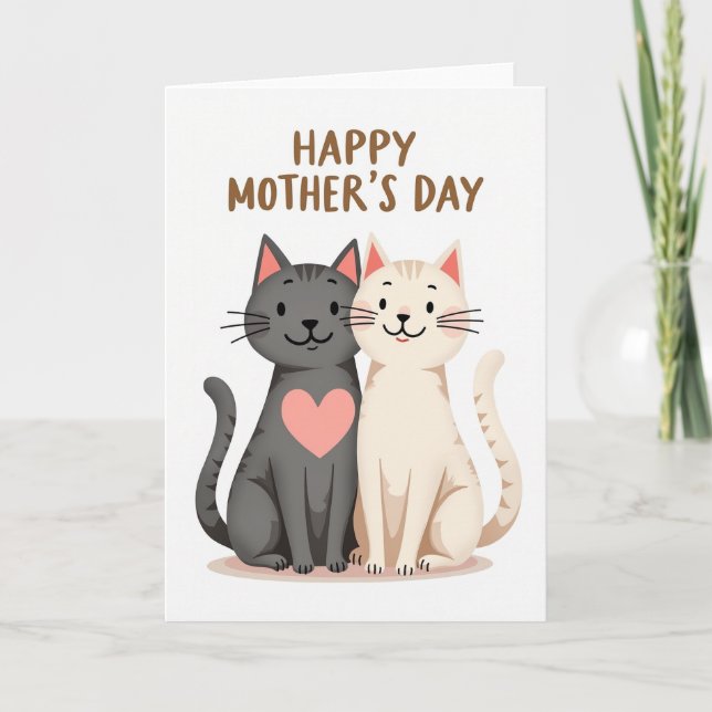 Carte Feline Mothers Day Art Card (Devant)