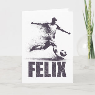 Carte Felix Football Garçons Personnalisé Prénom Felix