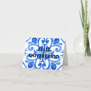 Carte Feliz Aniversário, heureux anniversaire portugais