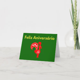 Carte Feliz Aniversário, heureux anniversaire portugais