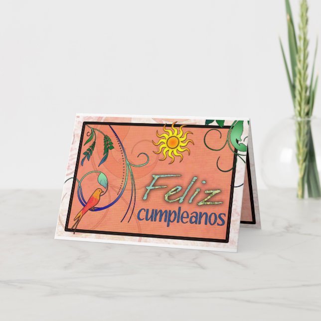 Carte Feliz Cumpleanos (Devant)